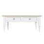 Auckland Farmhouse White & Pine Coffee Table with 2 Drawers