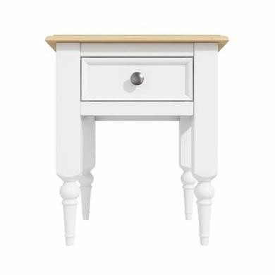 Small White Side Table With Pine Top Drawer Auckland Furniture123