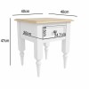 Small White Side Table with Pine Top &amp; Drawer - Auckland