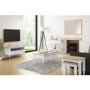 GRADE A1 - Auckland Farmhouse White & Pine Console Table with 1 Large Drawer