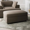 AUG001 Large Mink Velvet Footstool - August
