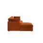 Large Burnt Orange Velvet Left Hand 4 Seater Chaise Corner Sofa - August