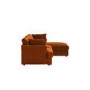 Right Hand Chaise 4 Seater Corner Sofa in Burnt Orange Velvet - August 