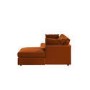 Right Hand Chaise 4 Seater Corner Sofa in Burnt Orange Velvet - August 