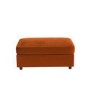 Large Burnt Orange Velvet Footstool - August