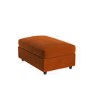 Large Burnt Orange Velvet Footstool - August
