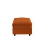 Large Burnt Orange Velvet Footstool - August