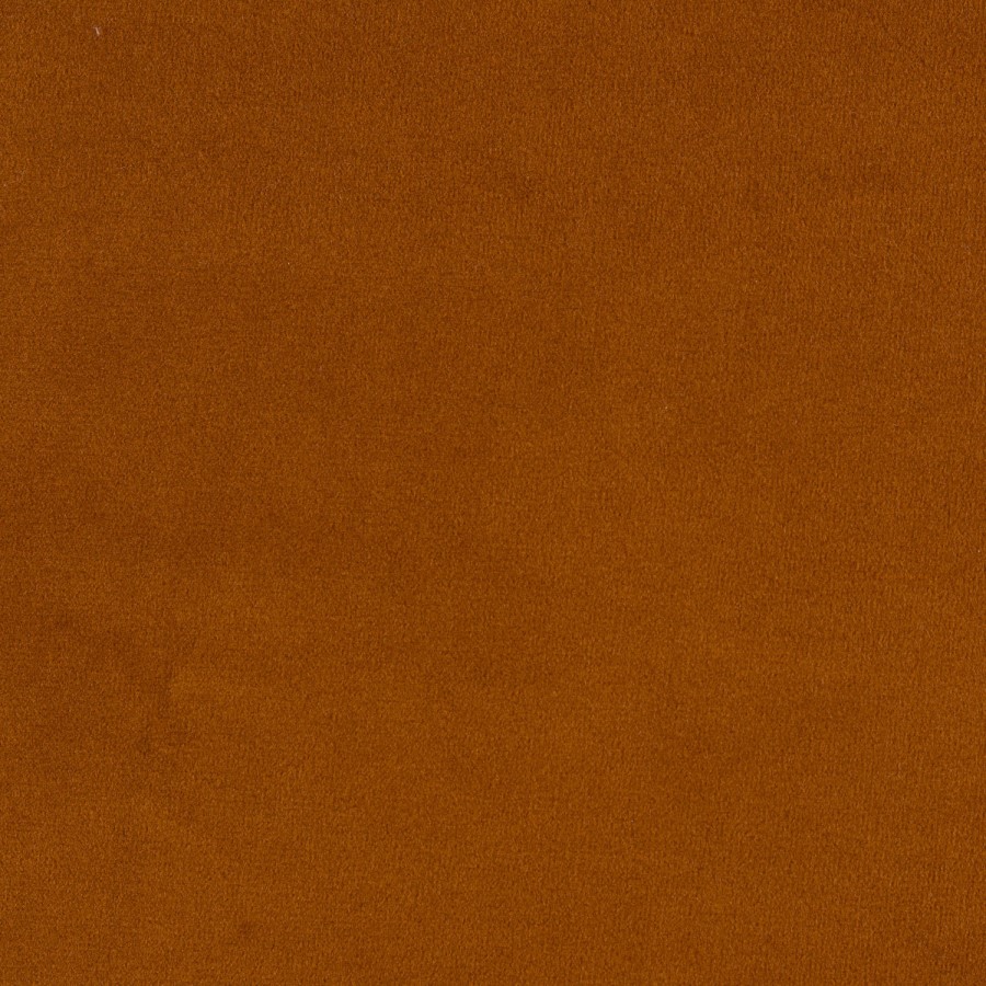Large Burnt Orange Velvet Footstool - August