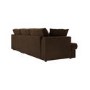 Large Chocolate Brown Velvet Right Hand 4 Seater Chaise Corner Sofa - August