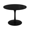 GRADE A1 - Black Round High Gloss 100cm Dining Table - Seats 4 - Aura