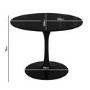 GRADE A1 - Black Round High Gloss 100cm Dining Table - Seats 4 - Aura