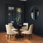 GRADE A2 - Black Round High Gloss 100cm Dining Table - Seats 4 - Aura