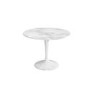 GRADE A1 - Round White Faux Marble Dining Table - Seats 4 - Aura