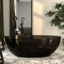 Black Freestanding Double Ended Transparent Resin Bath 1700 x 750mm - Aurea