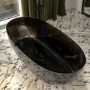 Black Freestanding Double Ended Transparent Resin Bath 1700 x 750mm - Aurea