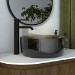 Amber Round Transparent Resin Countertop Basin 400mm - Aurea