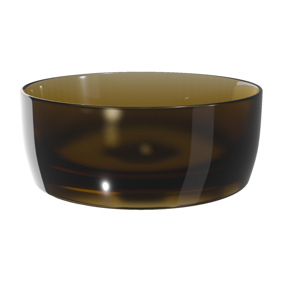 Amber Round Transparent Resin Countertop Basin 400mm - Aurea