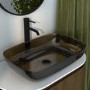 Amber Rectangular Transparent Resin Countertop Basin 600mm - Aurea