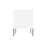Austin White High Gloss 2 Drawer Bedside Cabinet