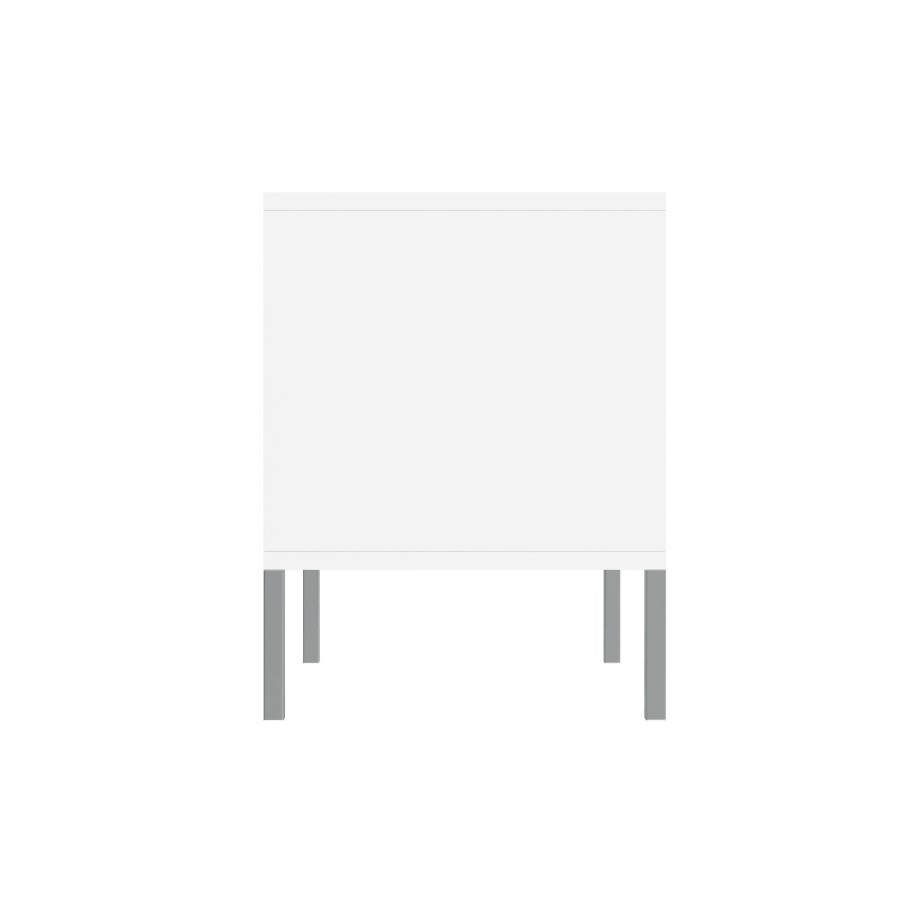 Austin White High Gloss 2 Drawer Bedside Cabinet