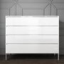 Austin White High Gloss 4 Chest of Drawers