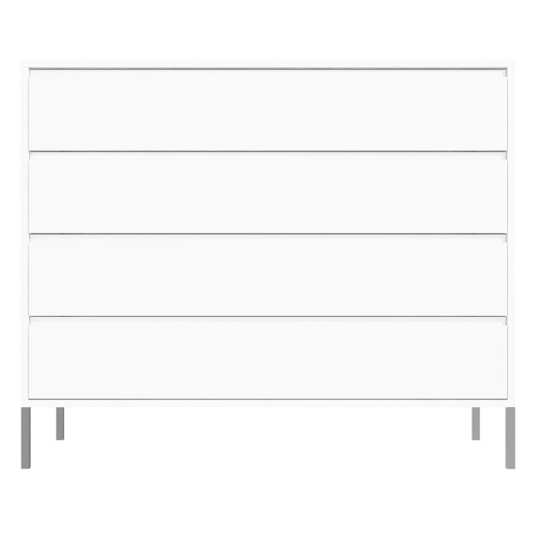 Austin White High Gloss 4 Chest of Drawers