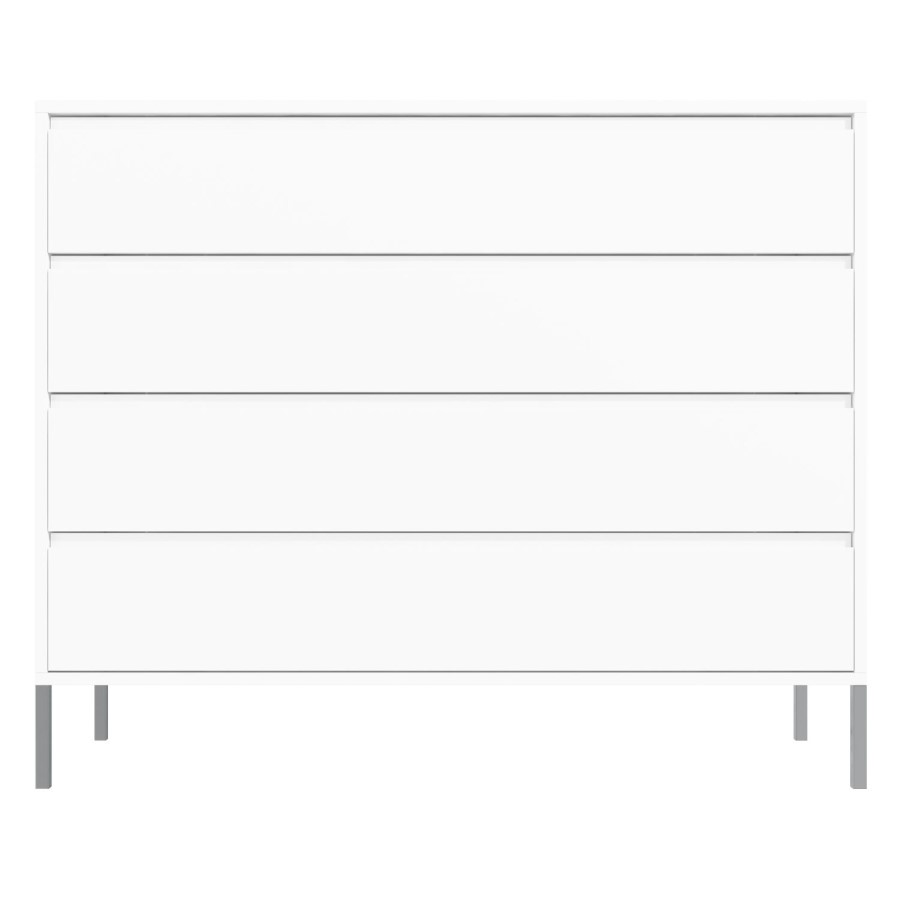 Austin White High Gloss 4 Chest of Drawers