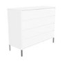 Austin White High Gloss 4 Chest of Drawers