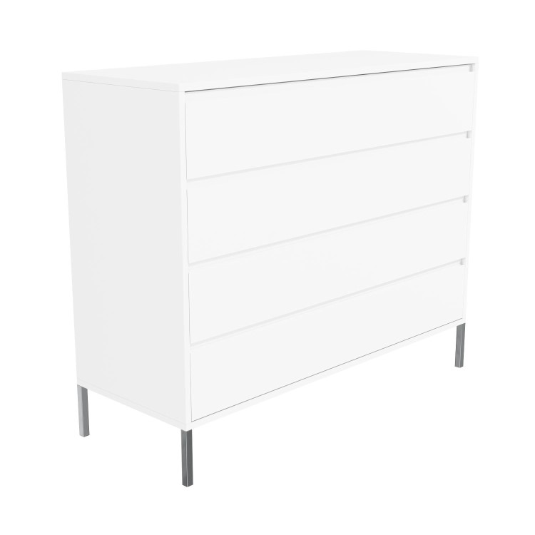 Austin White High Gloss 4 Chest of Drawers