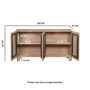 Solid Mango Wood Extra Large Sideboard - Austin