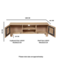 Solid Mango Wood TV Unit with Shelves- TV's up to 60" - Austin