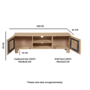 Large Solid Mango Wood TV Stand with Storage - TV's up to 60" - Austin