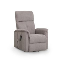 Recliner Chair with Rise Function in Beige Fabric - Ava Julian Bowen