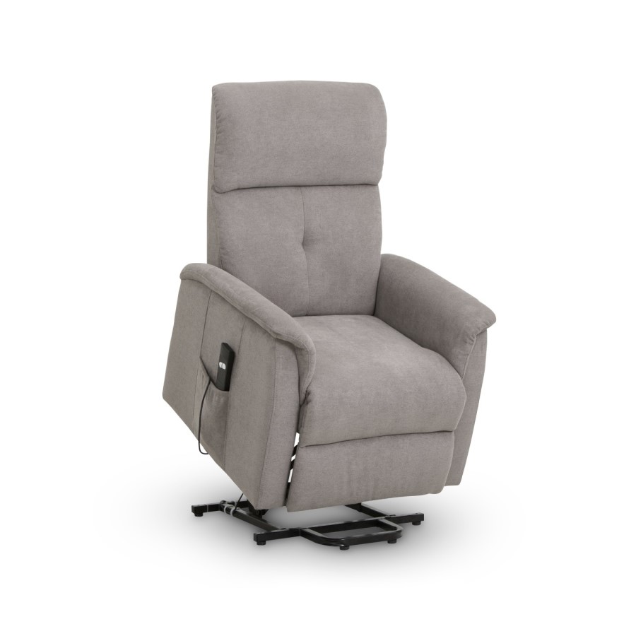 Recliner Chair with Rise Function in Beige Fabric - Ava Julian Bowen