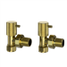 Brass Knurled Round Angled Radiator Valves