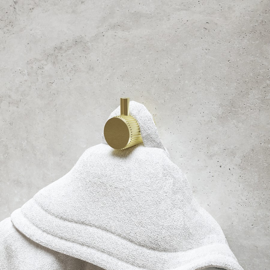 Brass Knurled Towel Hook - Arissa