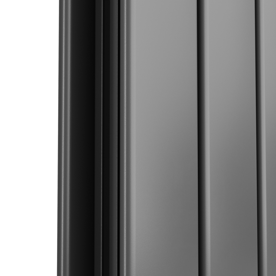 Eco Eleganza Anthracite Vertical Flat Designer Aluminium Radiator 1600x300mm Double Panel 2699 BTU