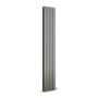 Eco Eleganza Anthracite Vertical Flat Designer Aluminium Radiator 1800x300mm Double Panel 2928 BTU