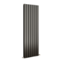 Eco Eleganza Midnight Black Vertical Flat Designer Aluminium Radiator 1600x525mm Double Panel 4724 BTU