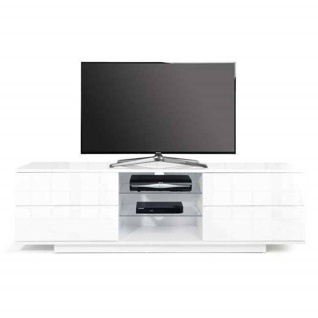 Ex Display - MDA Designs Avitus TV Cabinet in White High Gloss - up to 65 inch