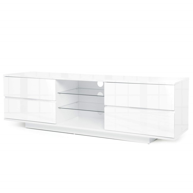 Ex Display - MDA Designs Avitus TV Cabinet in White High Gloss - up to 65 inch