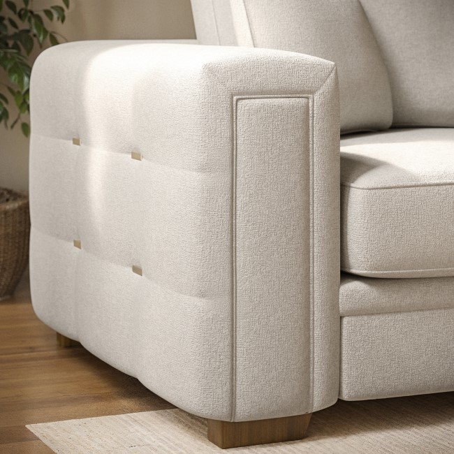 Beige Chenille 3 Seater Sofa - Avalon