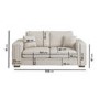 Beige Chenille 3 Seater Sofa - Avalon