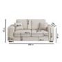 Beige Chenille 3 Seater Sofa - Avalon