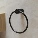 Black Knurled Towel Ring - Arissa