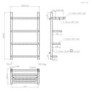 Taylor & Moore White Heated Towel Rail - 600 x 400mm