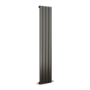 Eco Eleganza Midnight Black Vertical Flat Designer Aluminium Radiator 1600x300mm Single Panel 2036 BTU