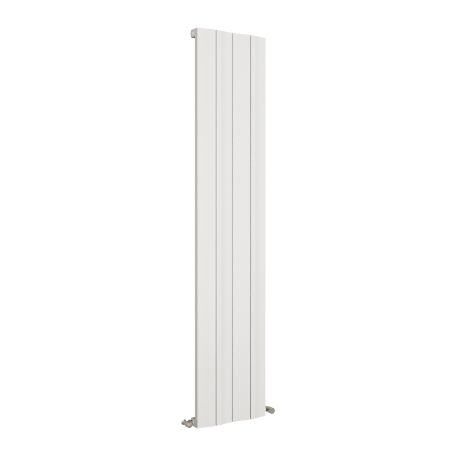 Eco Vivante White Vertical Wave Designer Aluminium Radiator 1800x374mm Single Panel 3005 BTU