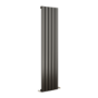 Eco Eleganza Midnight Black Vertical Flat Designer Aluminium Radiator 1600x375mm Single Panel 2546 BTU