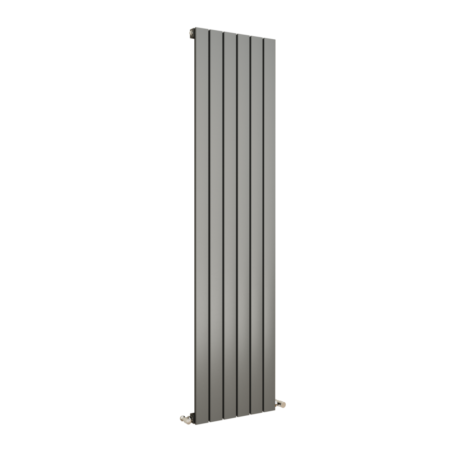 Eco Eleganza Anthracite Vertical Flat Designer Aluminium Radiator 1800x450mm Single Panel 3388 BTU